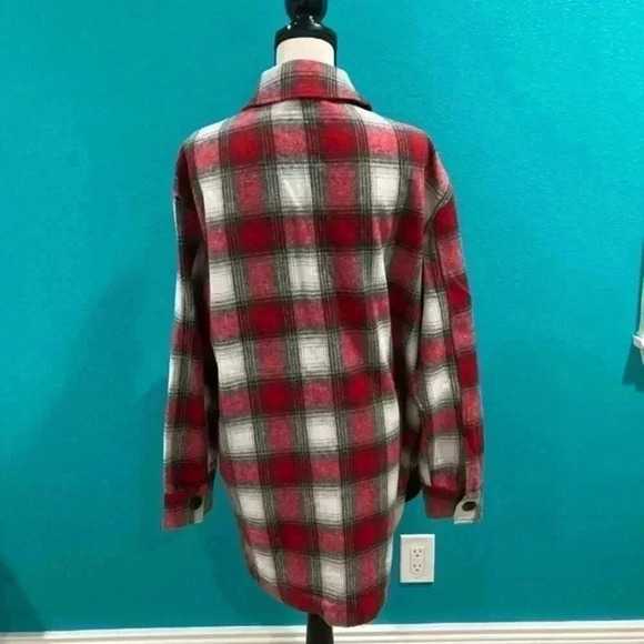 New with tags La Miel Plaid Flannel Shirt Jacket shacket in size small - Picture 3 of 6